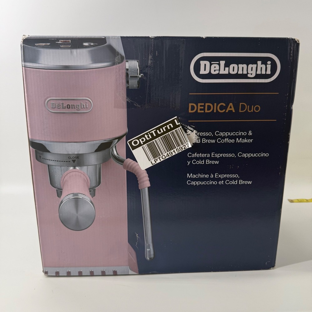 DeLonghi Dedica Duo Espresso Cappuccino Cold Brew Maker Pink EC890PK NEW